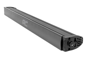 LED Light Bar - Rough Country - Single Row, Cool White DRL - Black
